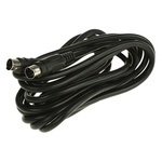 RS PRO Male 4 Pin mini-DIN to Male 4 Pin mini-DIN Black DIN Cable 3m