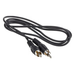 RS PRO Male RCA to Male RCA Aux Cable, Black, 1m