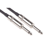 RS PRO 6.35mm Mono Jack to 6.35mm Mono Jack Aux Cable, Black, 1.5m