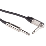 RS PRO 6.35mm Mono Jack to 6.35mm Mono Jack Aux Cable, Black, 6m
