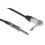 RS PRO 6.35mm Mono Jack to 6.35mm Mono Jack Aux Cable, Black, 3m