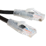 RS PRO Black PVC Cat5e Cable U/UTP, 5m Male RJ45/Male RJ45