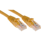 RS PRO Yellow PVC Cat5e Cable U/UTP, 10m Male RJ45/Male RJ45