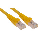 RS PRO Yellow Cat6 Cable U/UTP PVC Male RJ45/Male RJ45, Terminated, 1m