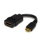 StarTech.com 4K @ 30Hz HDMI 1.4 Female HDMI to Male Mini HDMI  Cable, 12.7cm