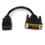 StarTech.com 1920 x 1200 HDMI 1.4 Female HDMI to Male DVI-D Dual Link  Cable, 20cm