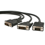 StarTech.com, Male DVI-I Dual Link to Male DVI-D Dual Link, VGA  Cable, 1.8m