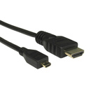 RS PRO 4K Male HDMI to Male Micro HDMI  Cable, 1.5m