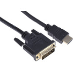 RS PRO 4K Male HDMI to Male DVI-D Single Link  Cable, 1m