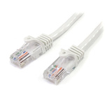 Startech White PVC Cat5e Cable UTP, 3m Male RJ-45
