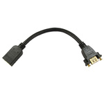 RS PRO 4K Female HDMI to Female HDMI  Cable, 90cm