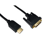 RS PRO 1080p Male HDMI to Male DVI-D Dual Link  Cable, 1.5m