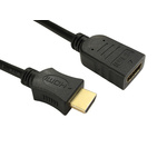 RS PRO 4K Male HDMI to Female HDMI  Cable, 50cm