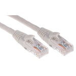 RS PRO White PVC Cat5e Cable Unshielded, 10m Male RJ45/Male RJ45