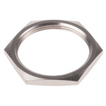 RS PRO Nickel Brass Cable Gland Locknut, M40 Thread