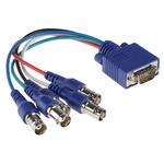 Van Damme Male VGA to Female BNC x 5 Cable, 150mm