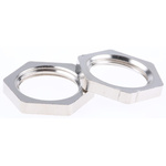 SIB Nickel Nickel Plated Brass Cable Gland Locknut, M16 Thread