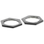 RS PRO Black Steel Cable Gland Locknut, M25 Thread