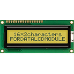 Fordata FC1602N01-FHYYBW-51SE FC Alphanumeric LCD Alphanumeric Display, Green, Yellow on Yellow-Green, 2 Rows by 16