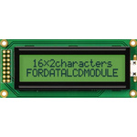 Fordata FC1602B01-RNNYBW-66SE FC LCD LCD Graphic Display, Green, Yellow on, 2 Rows by 16 Characters, Reflective