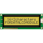 Fordata FC1602P00-FHYYBW-51SE FC LCD LCD Graphic Display, Green, Yellow on, 2 Rows by 16 Characters, Transflective