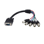 StarTech.com Male VGA to Female BNC Cable, 300mm