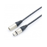 Van Damme Male 3 Pin XLR to Female 3 Pin XLR  Cable, Black, 3m