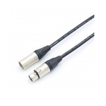 Van Damme Male 3 Pin XLR to Female 3 Pin XLR  Cable, Black, 2m