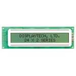 Displaytech 242A-BC-BC Alphanumeric LCD Display, Yellow on Green, 2 Rows by 24 Characters, Transflective