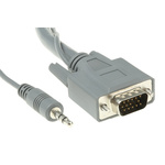 Roline Male 3.5mm Stereo Jack, VGA to Male 3.5mm Stereo Jack, VGA Cable, 3m