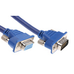 RS PRO Male VGA to Female VGA Cable, 15m