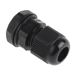 RS PRO Black Nylon Cable Gland, M12 Thread, 3mm Min, 6.5mm Max, IP68