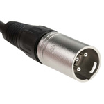 RS PRO Female 3 Pin XLR to Male 3 Pin XLR Cable, Black, 3m