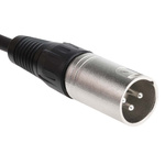 RS PRO Female 3 Pin XLR to Male 3 Pin XLR Cable, Black, 5m