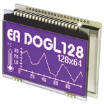 Electronic Assembly EA DOGL128B-6 Graphic LCD Display, White, Yellow-Green on Blue, Transmissive