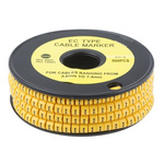 RS PRO Slide On Cable Marker, Pre-printed "I" ,Black on Yellow ,3.6 → 7.4mm Dia. Range