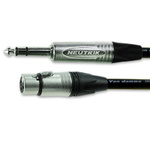 Van Damme Male 6.35mm Stereo Jack to Female 3 Pin XLR Cable, Black, 3m