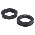 RS PRO Black Nylon 66 Cable Gland Locknut, PG13.5 Thread, IP68