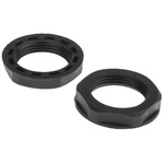 RS PRO Black Nylon 66 Cable Gland Locknut, M25 Thread, IP68