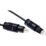 RS PRO Male TOSlink to Male TOSlink Optical Audio Cable, 2.5m