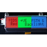 Intelligent Display Solutions CI064-4001-28 CI064-4001-xx Alphanumeric LCD Display, Blue, Green, Red on, 2 Rows by 16