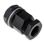 RS PRO Black Plastic Cable Gland, M16 Thread, 7mm Min, 10.5mm Max, IP55