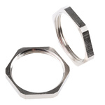 SIB Nickel Nickel Plated Brass Cable Gland Locknut, M32 Thread