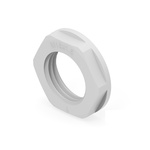 Light Grey UL 94 V2 PA 6 Cable Gland Locknut, M16 Thread