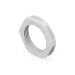Light Grey UL 94 V2 PA 6 Cable Gland Locknut, M25 Thread