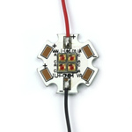 ILS ILH-ON04-RED1-SC201-WIR200., OSLON4 PowerStar Circular LED Array, 4 Red LED