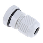 RS PRO Grey Nylon Cable Gland, M12 Thread, 3mm Min, 6.5mm Max, IP68