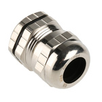 RS PRO Metallic Nickel Plated Brass Cable Gland, M20 Thread, 6mm Min, 12mm Max, IP68
