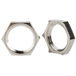 Lapp Silver Flame Retardant, Halogen Free Nickel Plated Brass Cable Gland Locknut, PG9 Thread