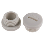 RS PRO Blanking Plug, M12, 11.7mm Hole Diameter, Nylon 66, 15mm Diameter, Threaded